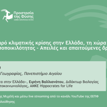 Ελληνική-Εταιρία-Προστασίας-της-Φύσης-(ΕΕΠΦ):-Διοργάνωση-ομιλίας-με-θέμα-«Επικονιαστές-σε-καιρό-κλιματικής-κρίσης-στην-Ελλάδα,-τη-χώρα-της-μέγιστης-μελισσοποικιλότητας-–-Απειλές-και-απαιτούμενες-δράσεις»