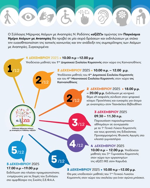 Εκδηλώσεις-του-Συλλόγου-Μέριμνας-Ατόμων-με-Αναπηρίες-Ν.-Ροδόπης-‘’αξίΖΩ‘’,-για-την-Παγκόσμια-Ημέρα-Ατόμων-Με-Αναπηρία