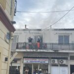 Φωτιά-σε-κεντρικό-δρόμο-της-Κομοτηνής