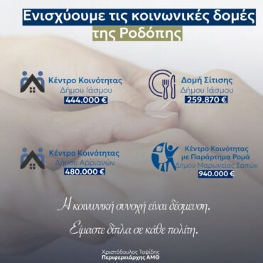Με-απόφαση-του-Περιφερειάρχη-ΑΜΘ-συνεχίζουν-τη-λειτουργία-τους-σημαντικές-κοινωνικές-δομές-στην-ΠΕ.-Ροδόπης-Κέντρα-Κοινότητας-και-Δομή-Σίτισης