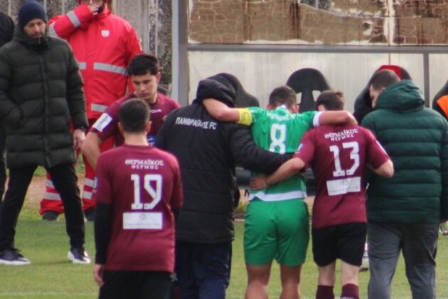 Ρήξη-πρόσθιου-χιαστού-και-τέλος-η-σεζόν-για-τον-αρχηγό-του-Πανθρακικού-Γιάννη-Πεχλιβανόπουλο