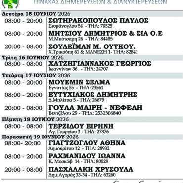 Φαρμακεία-(15-21-Ιουν.)