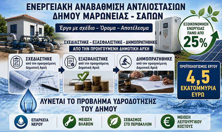 Ντίνος-Χαριτόπουλος-:-«Ολοκληρώθηκε-το-έργο-ύδρευσης-που-σχεδιάστηκε-και-δημοπρατήθηκε-το-έτος-2023-από-την-προηγούμενη-δημοτική-αρχή-και-σήμερα-λύνει-σε-πολύ-μεγάλο-βαθμό-το-πρόβλημα-της-ύδρευσης-του-δήμου-Μαρωνείας-–Σαπών»