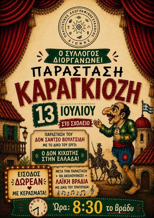 Διώνη-Ροδόπης:-Παράσταση-Καραγκιόζη-με-το-έργο-του-Δον-Σάντσο-Βουλτσίδη-“Ο-Δον-Κιχώτης-στη-Ελλάδα”